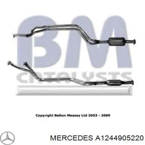 Купить A1244905220 Mercedes Преобразователь отработавших газов