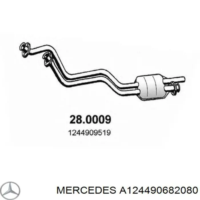 Каталитический нейтрализатор отработавших газов Mercedes A1244906820 цена, от 881.22 USD
