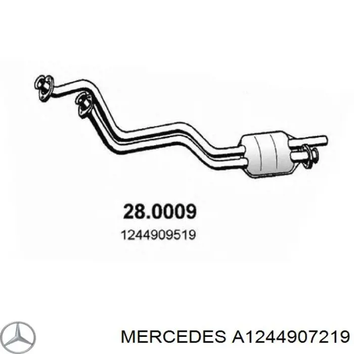 A1244907219 Mercedes Конвертор-катализатор