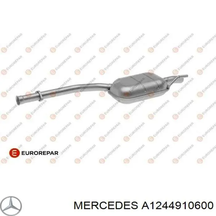 A1244910600 Mercedes глушитель, задняя часть