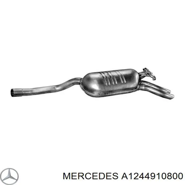 Купить A1244910800 Mercedes Глушитель задний
