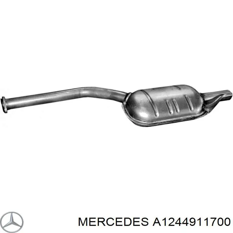 1244900015 Mercedes Глушитель центральный