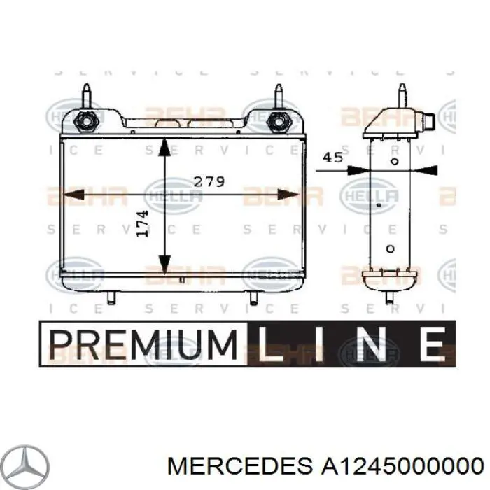 Радиатор масляный на Mercedes E (A124)
