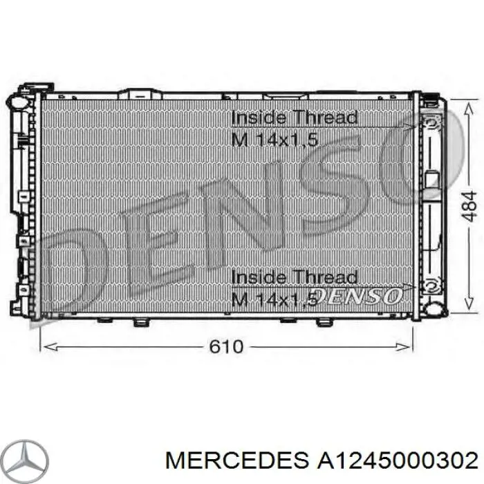 Радиатор A1245000302 Mercedes