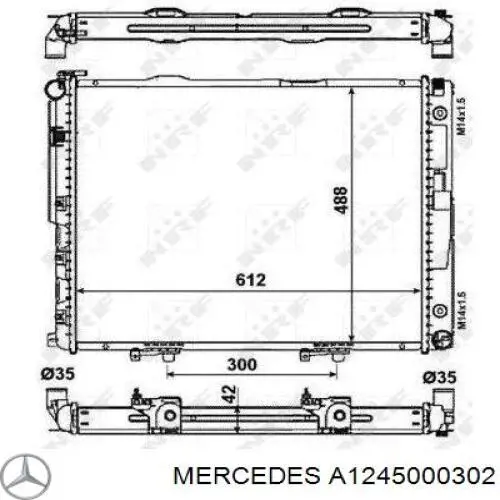 Радиатор 1245001402 Mercedes