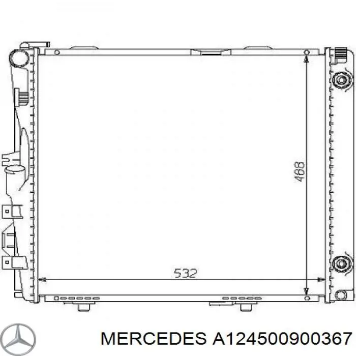 A124500900367 Mercedes радиатор