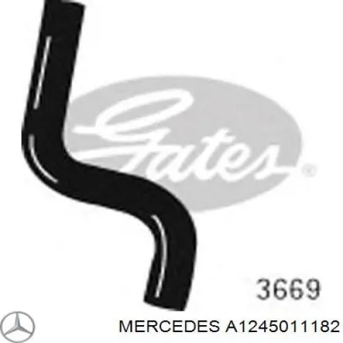 A1245011182 Mercedes шланг (патрубок радиатора охлаждения верхний)