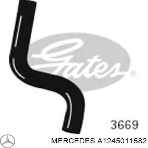 A1245011582 Mercedes mangueira (cano derivado do radiador de esfriamento superior)