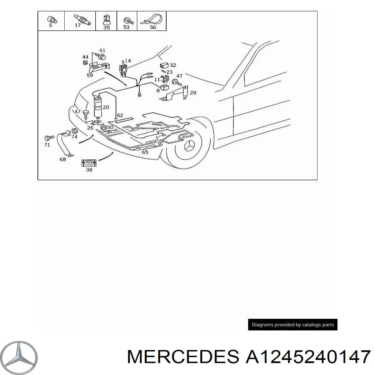  Mercedes A1245240147 цена, от 40.06 USD