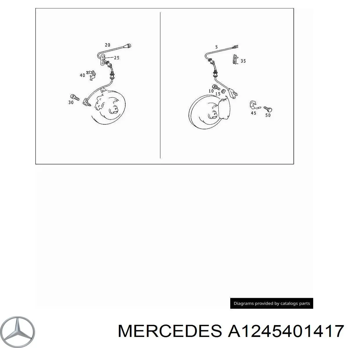 Датчик антиблокировочной системы торможения Mercedes A1245401417 цена, от 350.28 USD