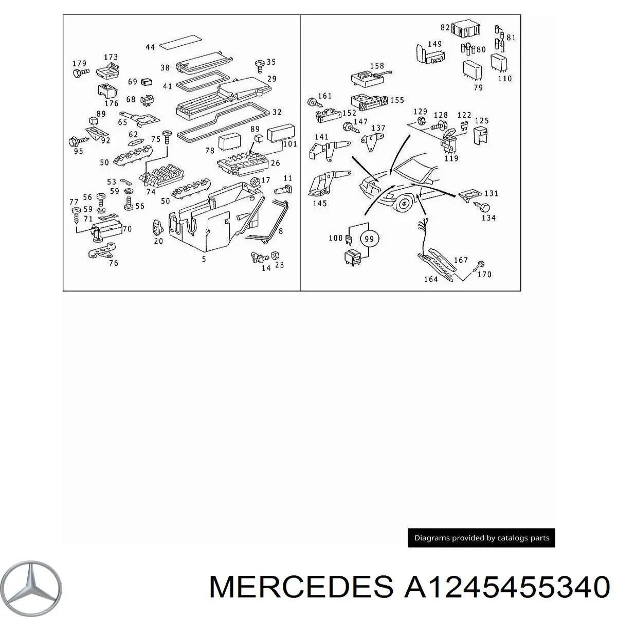  Mercedes A1245455340 цена, от 2.19 USD