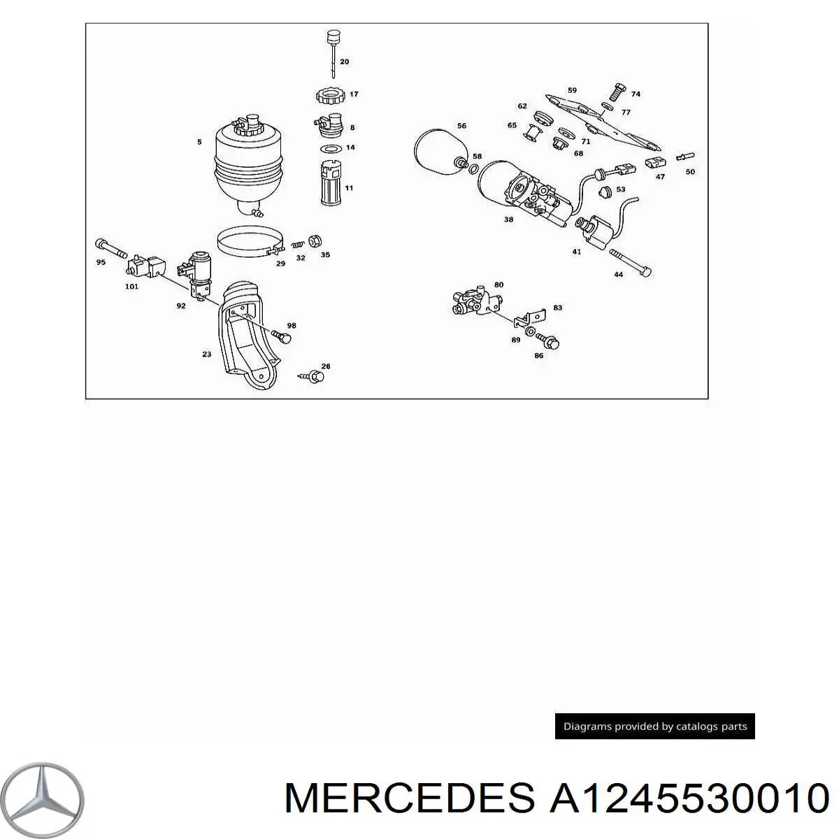 Acumulador hidráulico dianteiro do sistema de amortecimento para Mercedes E (A124)