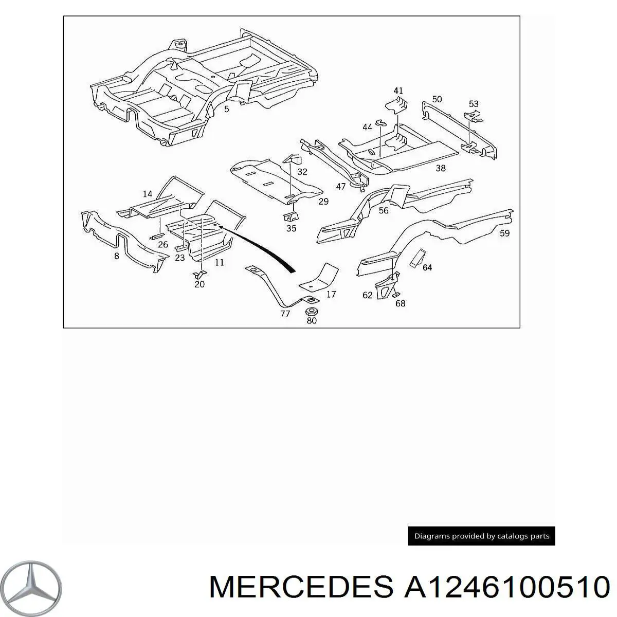 A1246100510 Mercedes Четверть задняя левая