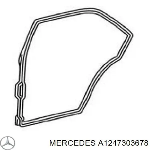 Купить A1247303678 Mercedes Уплотнитель двери передней левой (на двери)