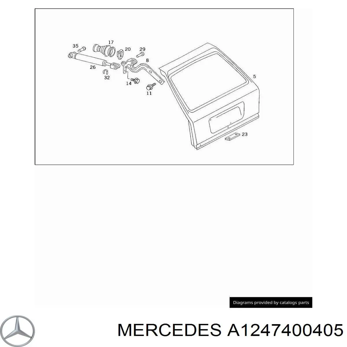 Дверь задняя (багажная 3/5-я (ляда) A1247400405 Mercedes