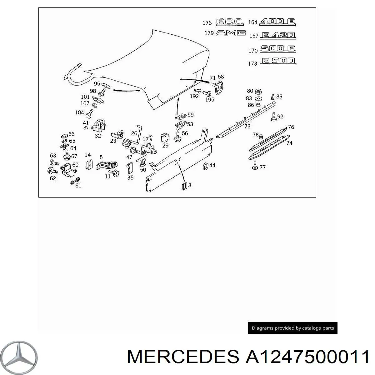  Mercedes A1247500011 цена, от 57.62 USD