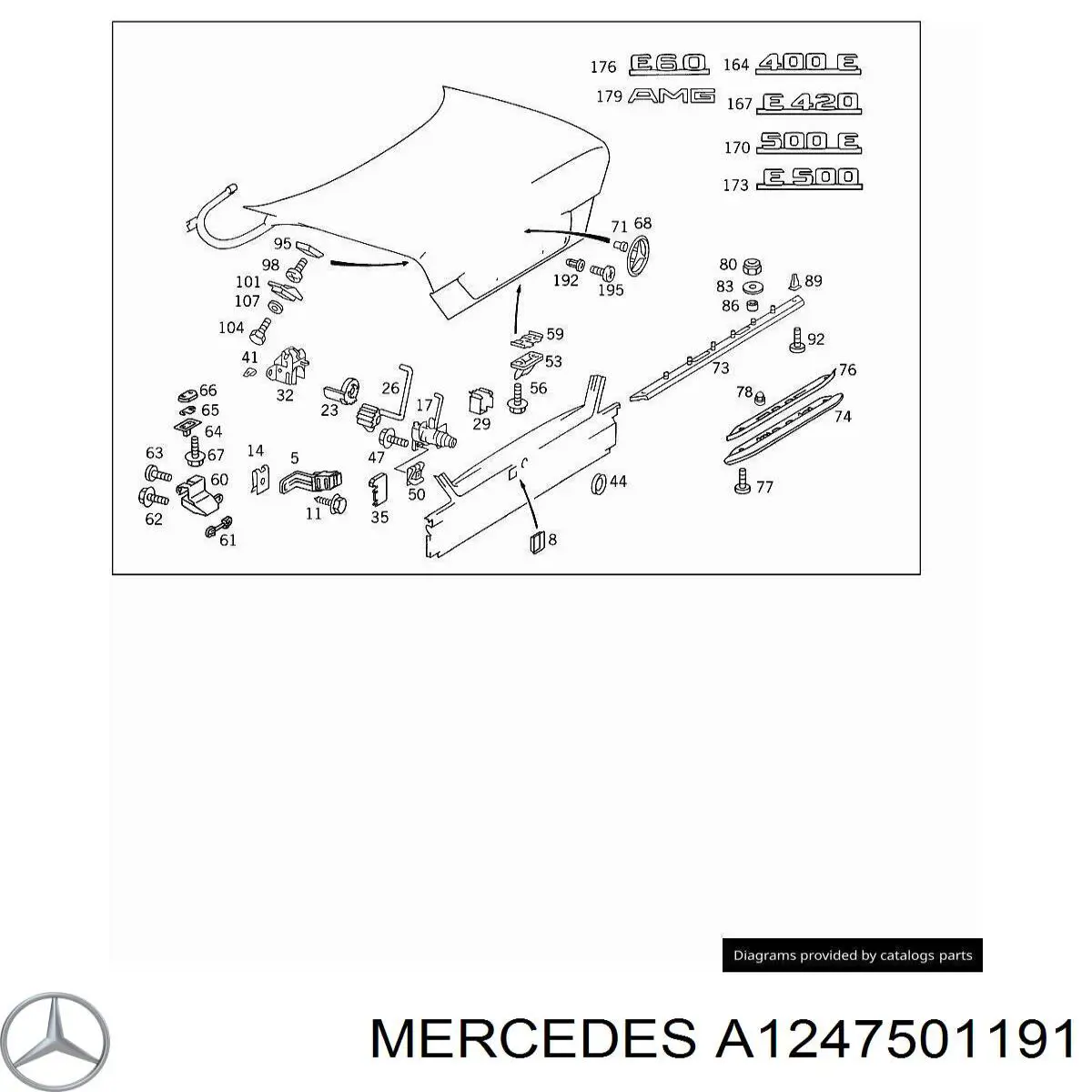  Mercedes A1247501191 цена, от 38.01 USD