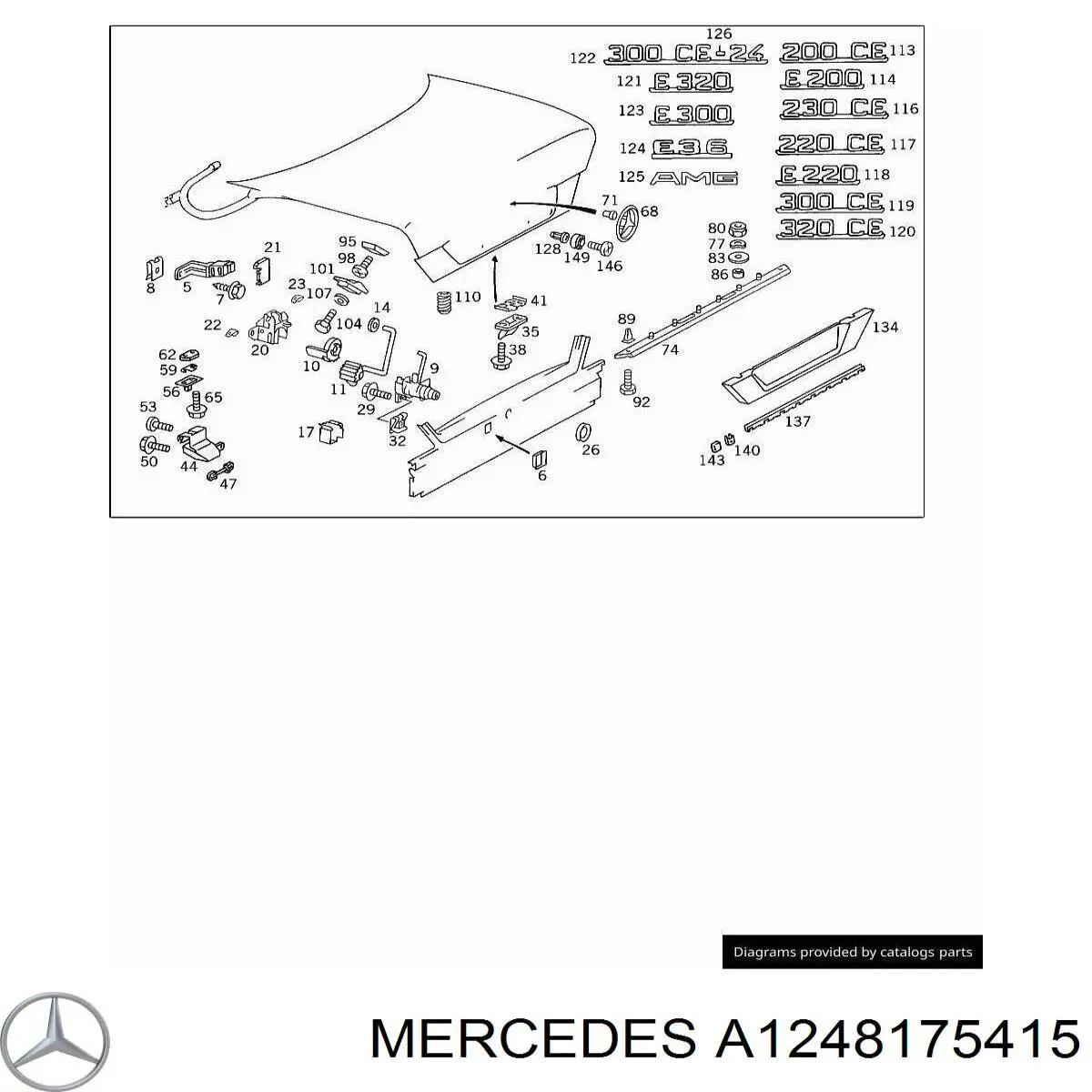  Mercedes A1248175415 цена, от 25.34 USD