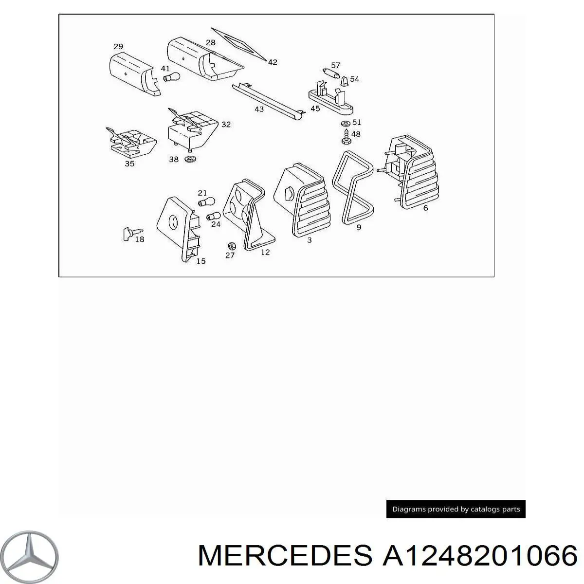 A1248201066 Mercedes lanterna traseira direita