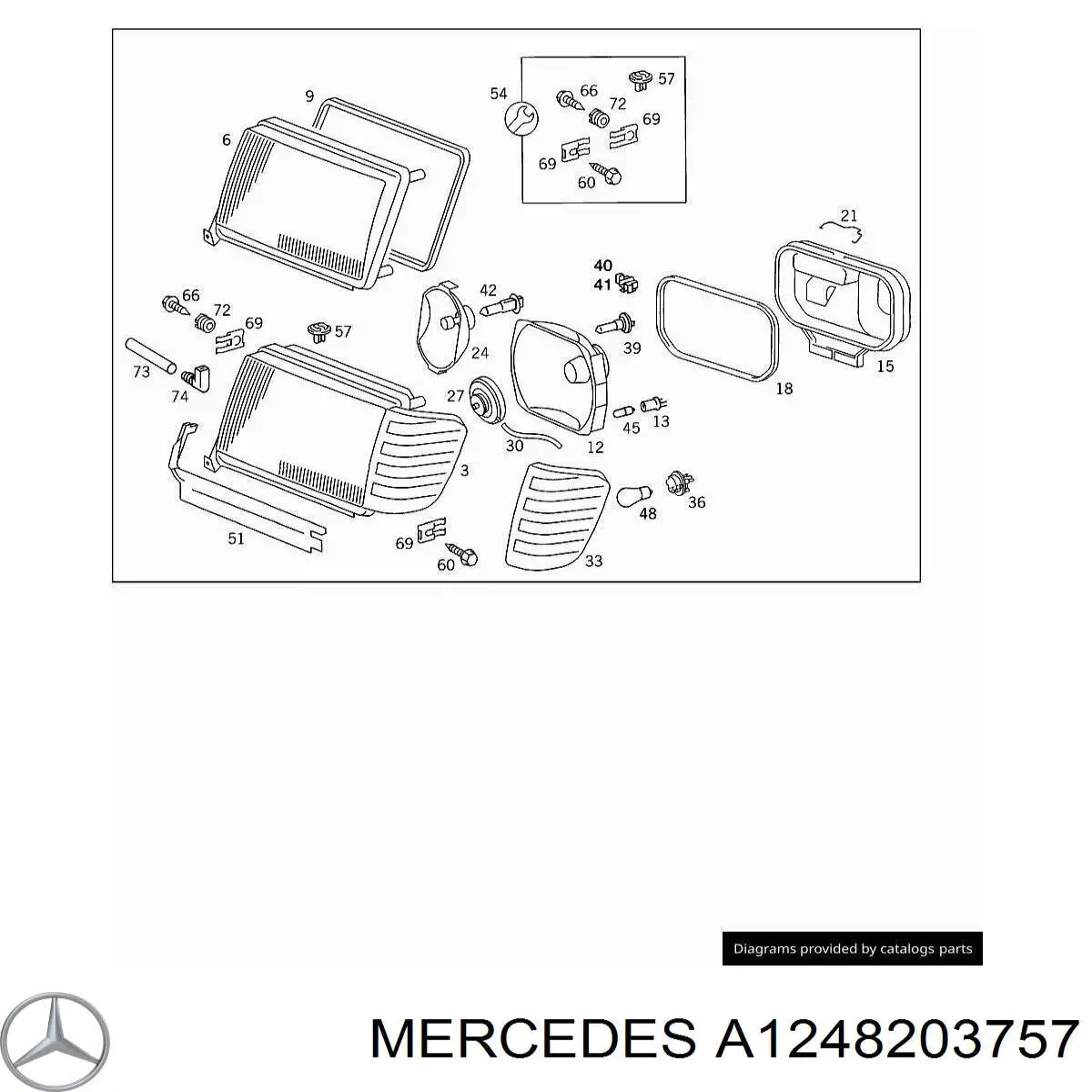 A1248203757 Mercedes Фара