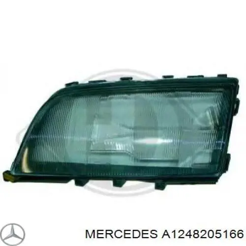 A1248205166 Mercedes стекло фары левой