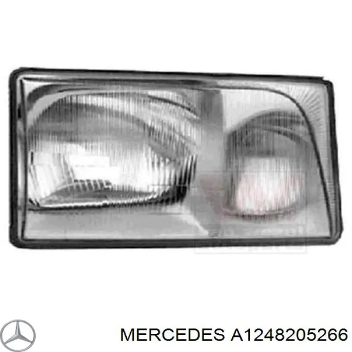 A1248205266 Mercedes стекло фары правой