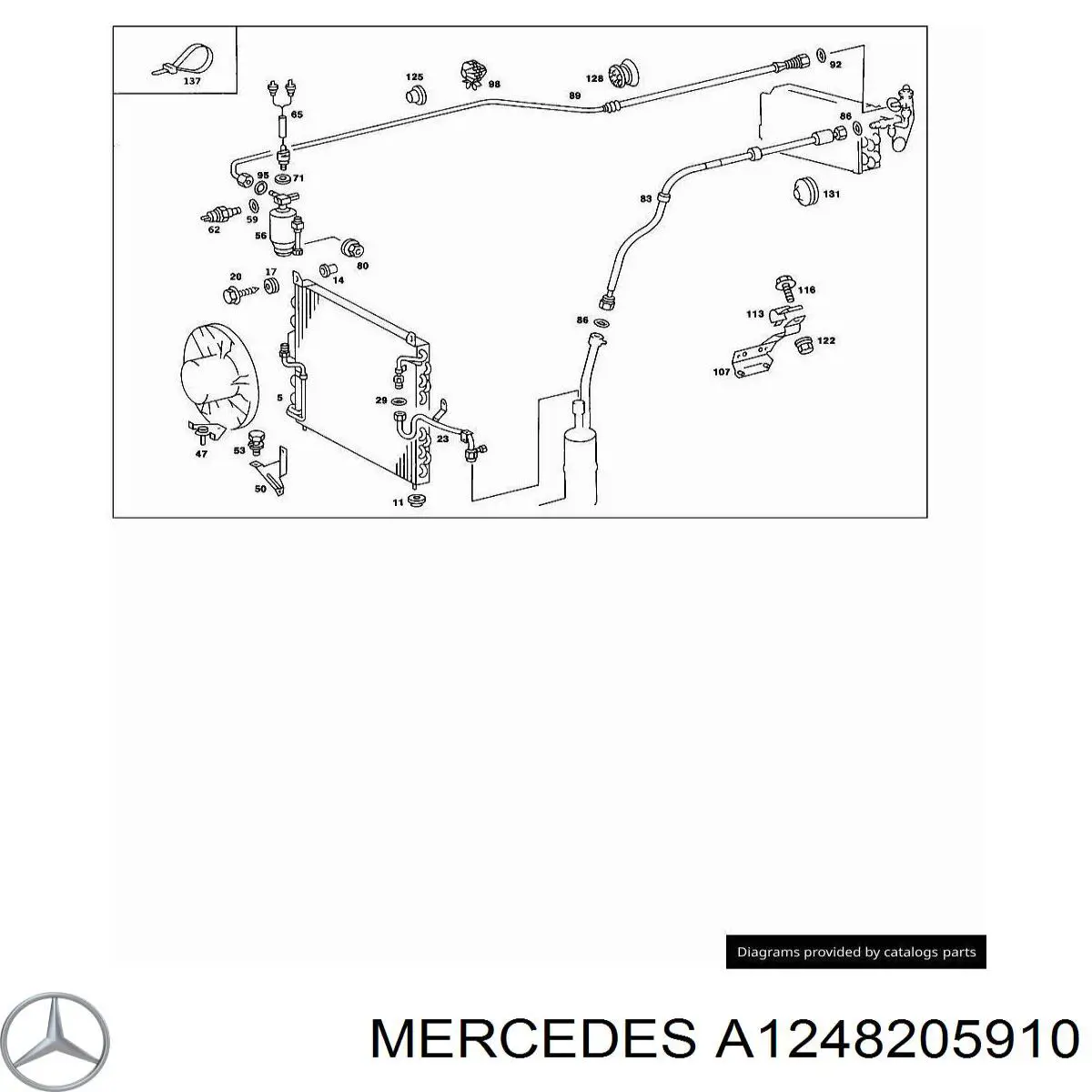 Купить A1248205910 Mercedes Датчик-клапан кондиционера