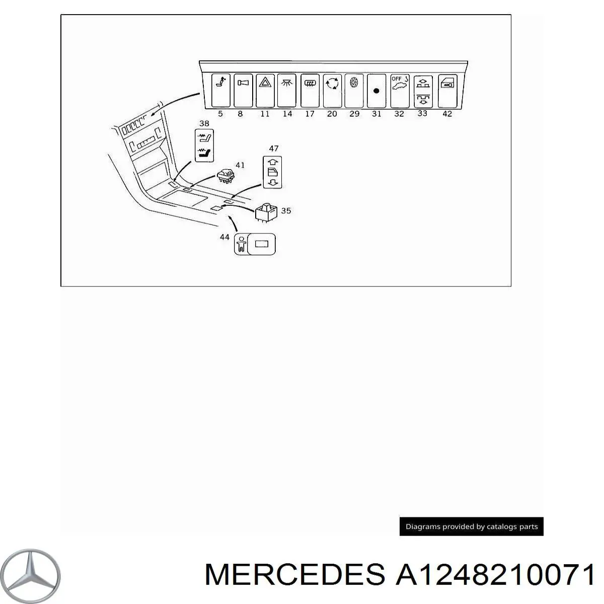  Mercedes A1248210071 цена, от 10.14 USD