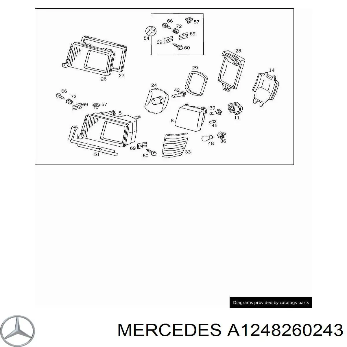 Купить A1248260243 Mercedes Повторитель поворота