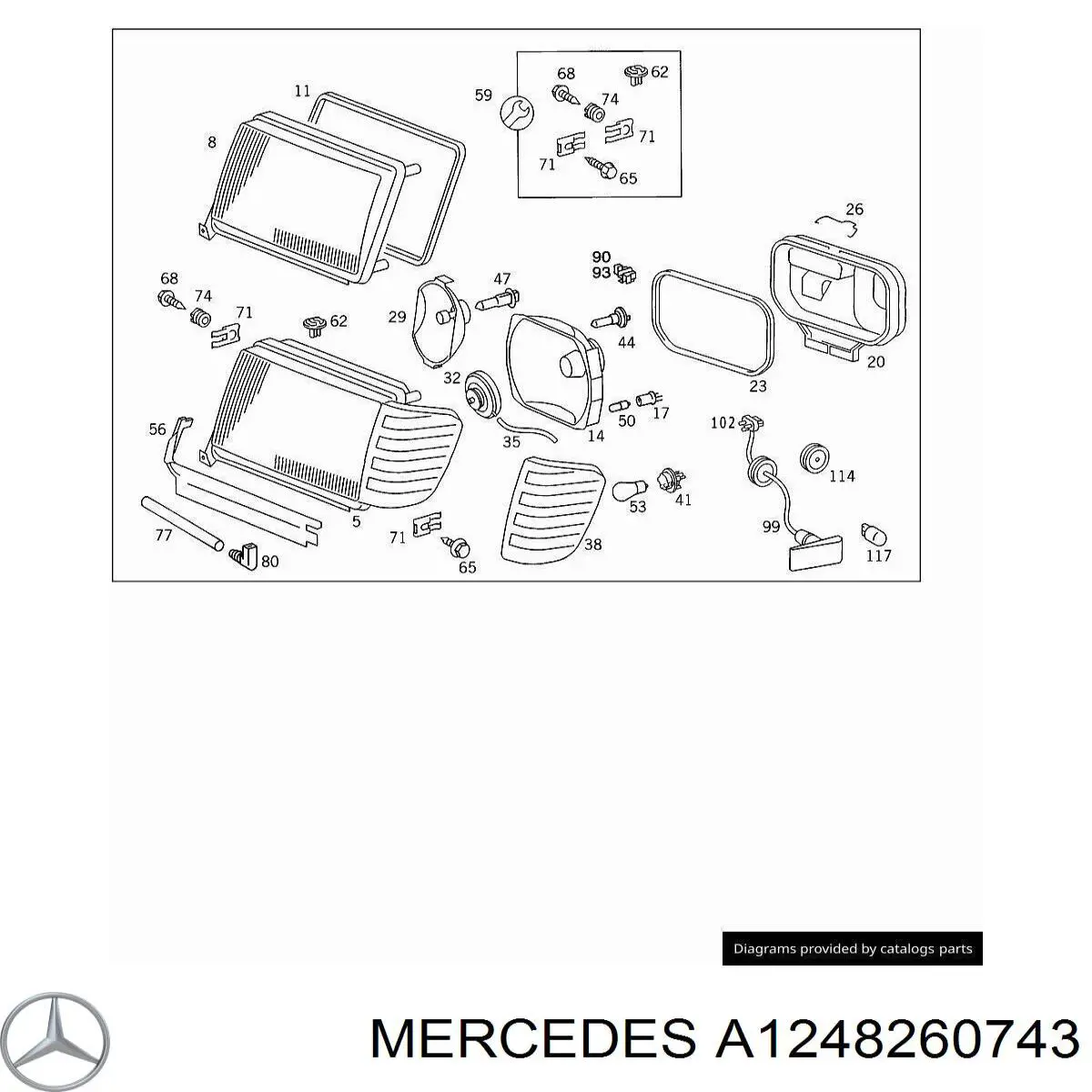 A1248260743 Mercedes указатель поворота левый