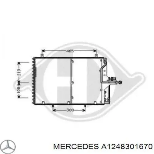 A1248301670 Mercedes радиатор кондиционера