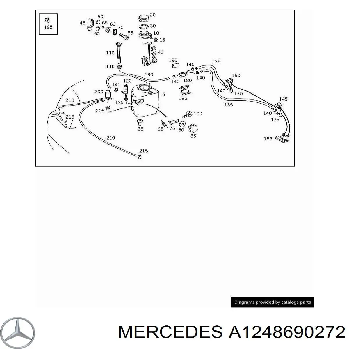  Крышка бачка омывателя Mercedes S 