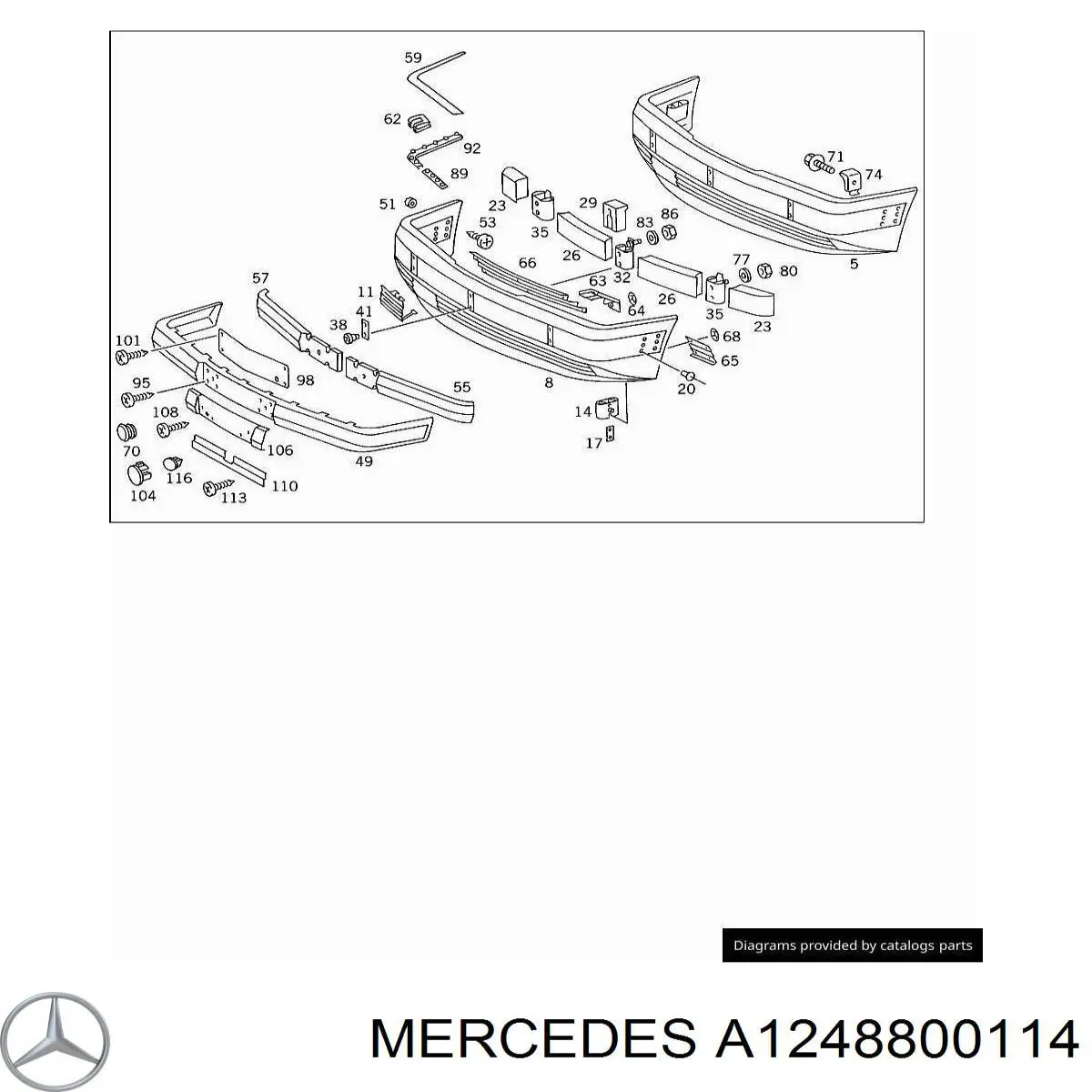  Mercedes A1248800114 цена, от 60.49 USD