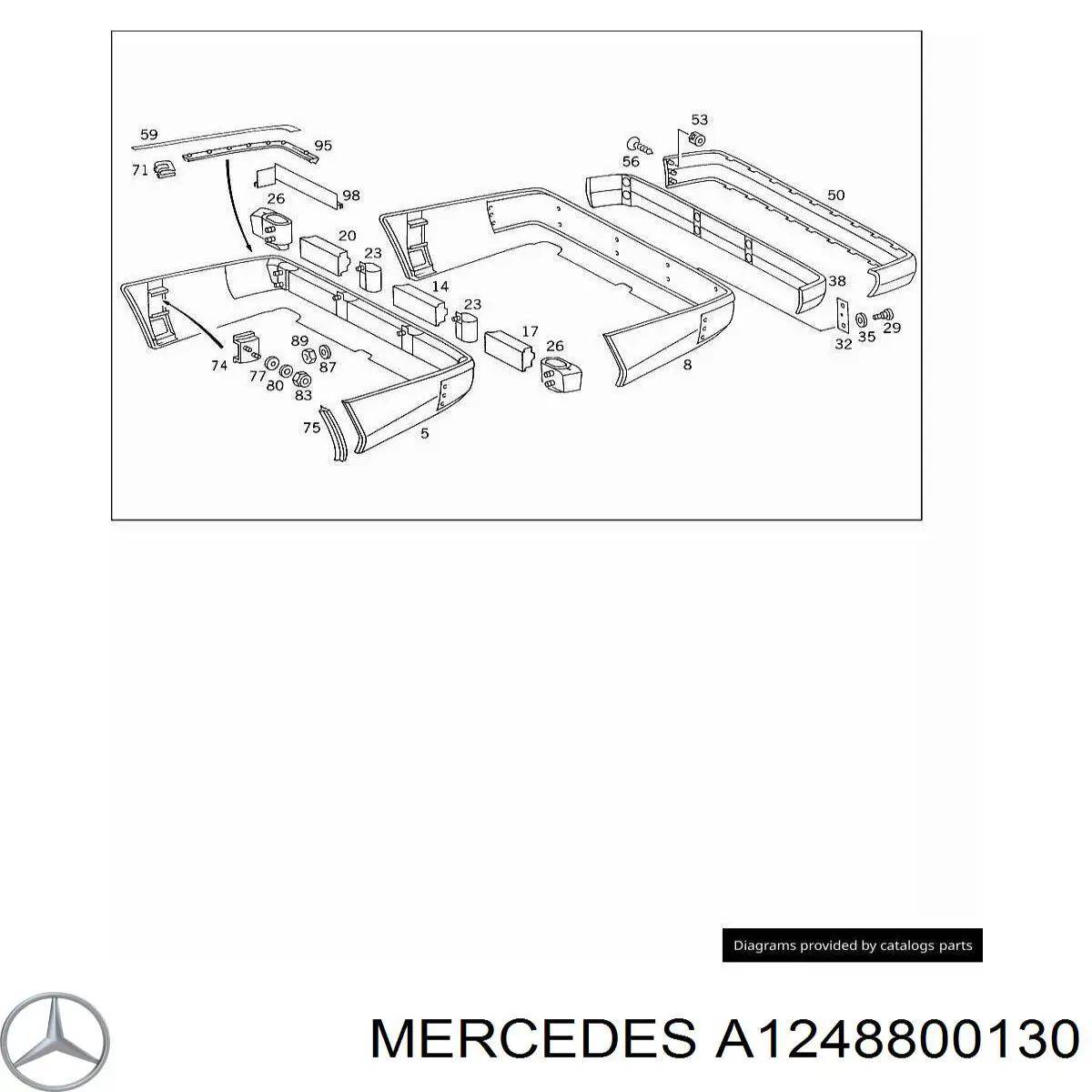  Mercedes A1248800130 цена, от 7.45 USD