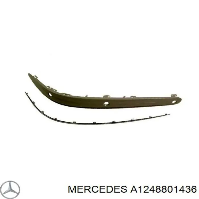 Молдинг бампера переднего, правый Mercedes 1248801436