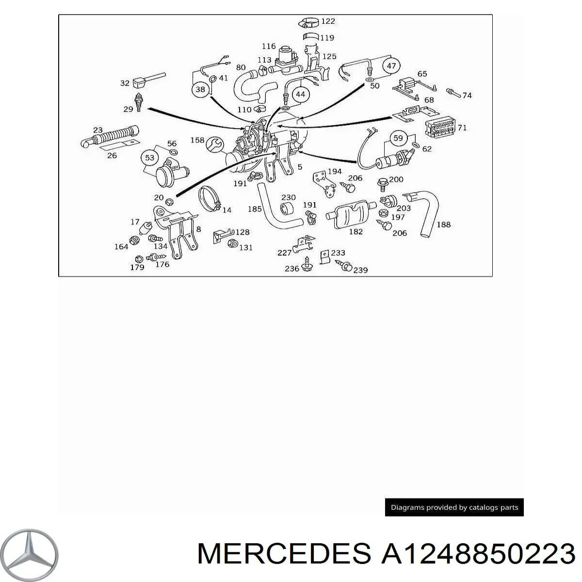  Mercedes A1248850223 цена, от 9.99 USD