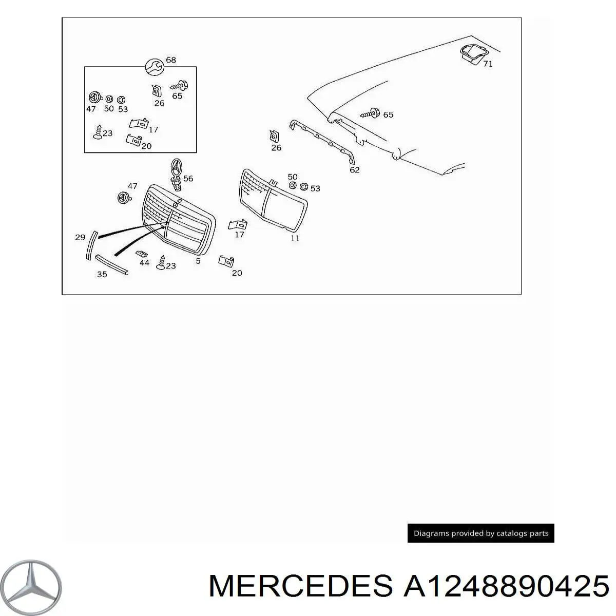  Mercedes A1248890425 цена, от 53.44 USD