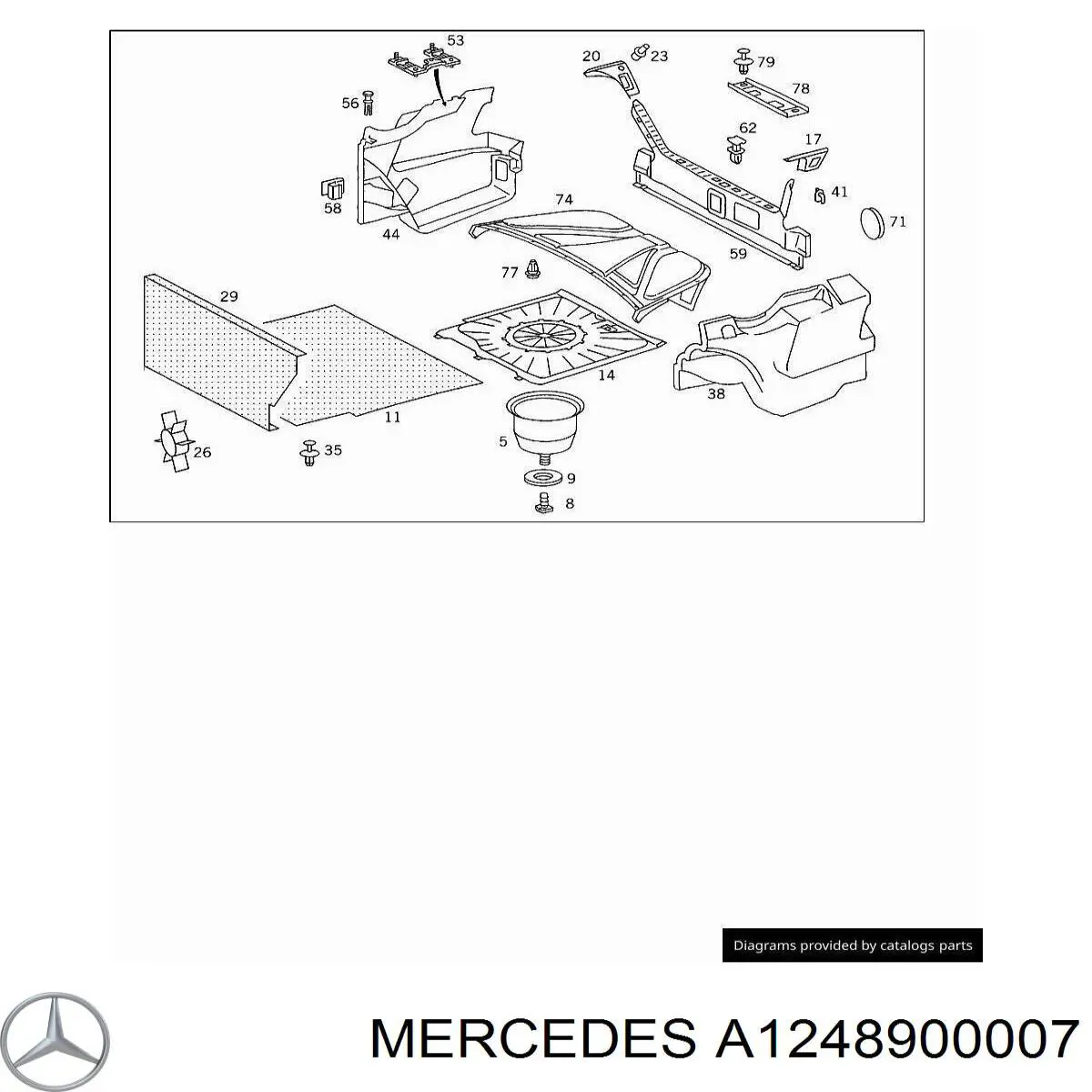  Mercedes 1248900007 цена, от 13.66 USD