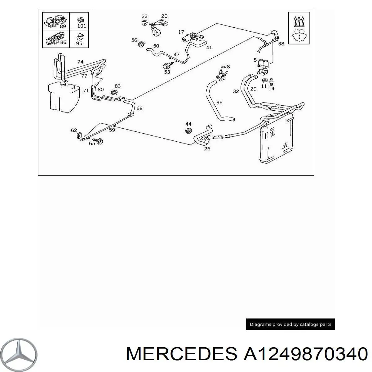  Mercedes A1249870340 цена, от 3.53 USD
