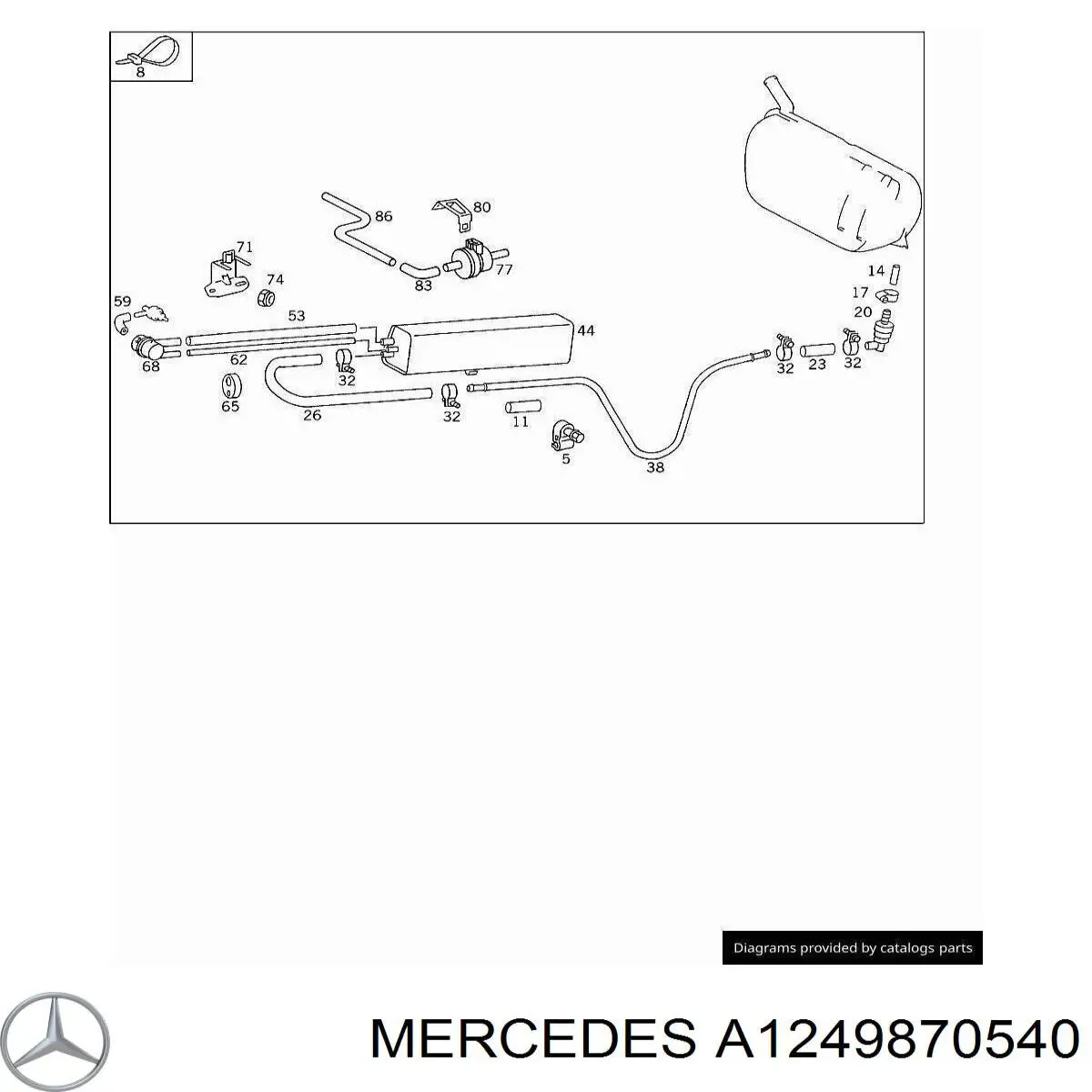  Mercedes A1249870540 цена, от 4.19 USD
