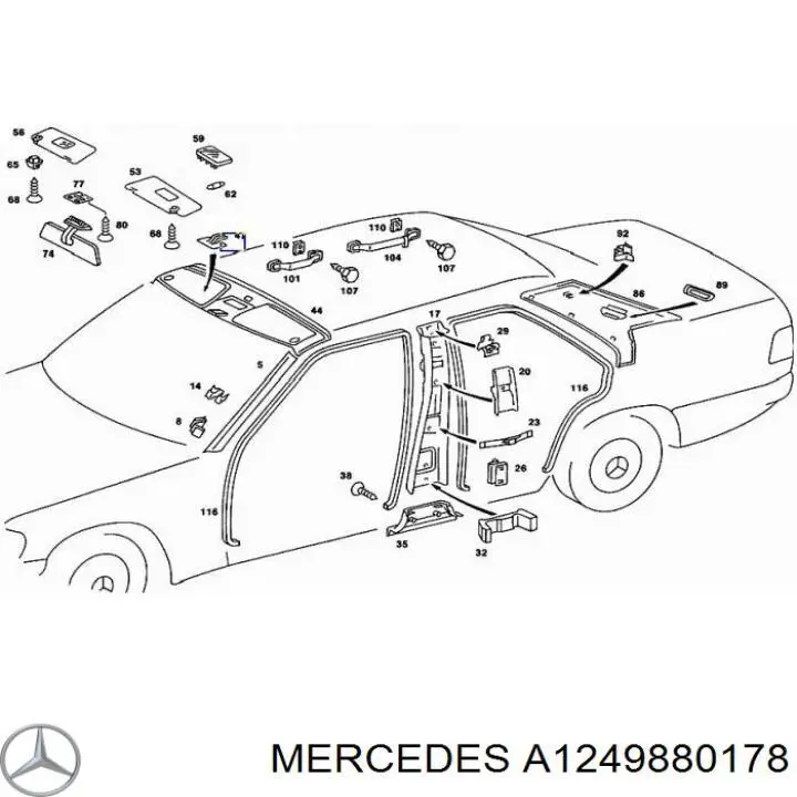  Mercedes A1249880178 цена, от 12.66 USD