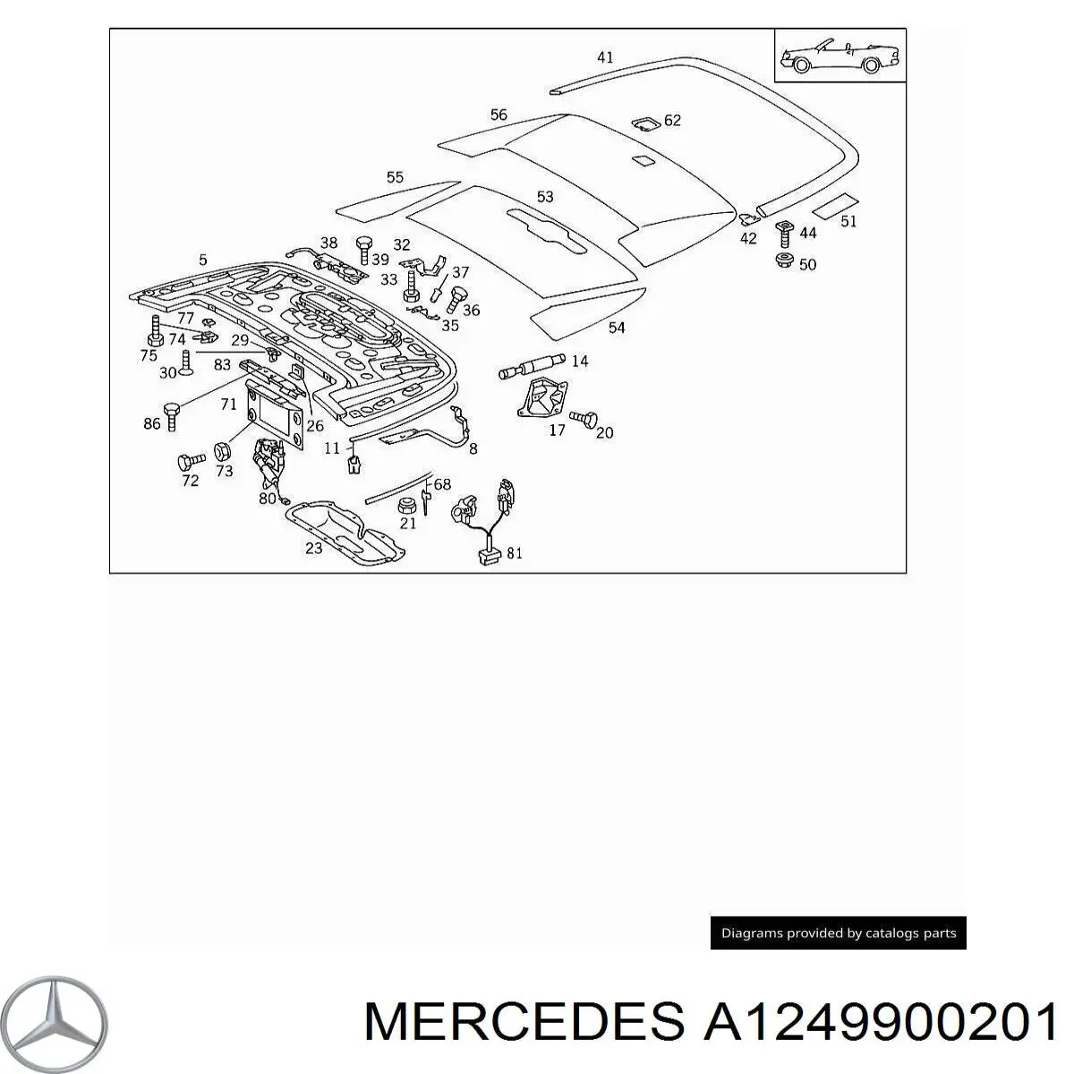  Mercedes A1249900201 цена, от 7.48 USD