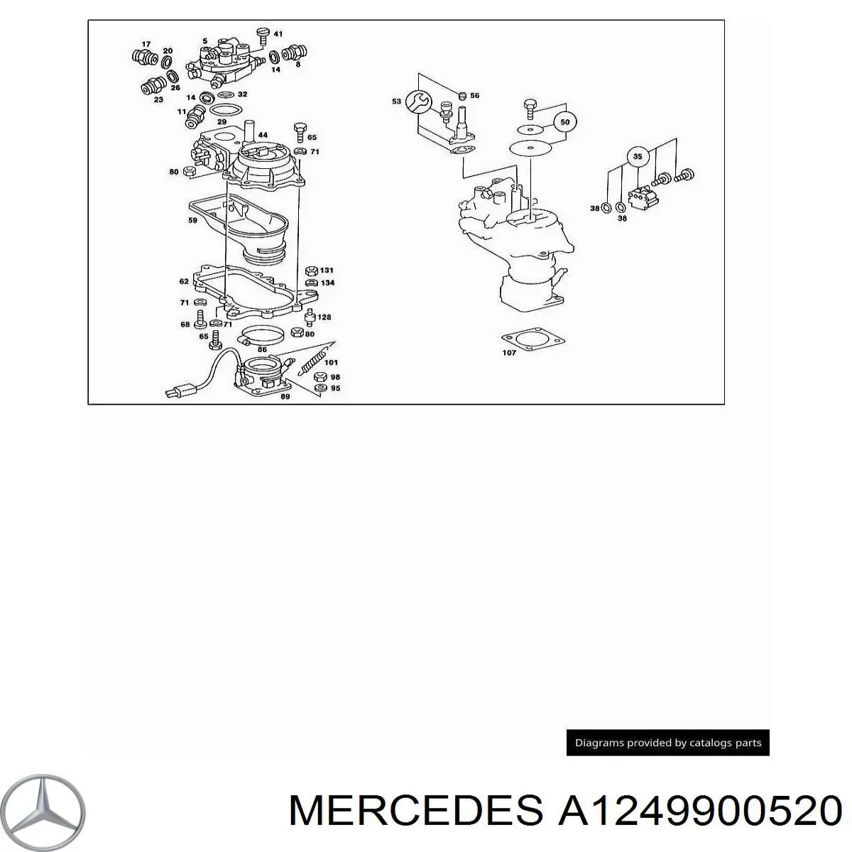  Mercedes A1249900520 цена, от 6.09 USD