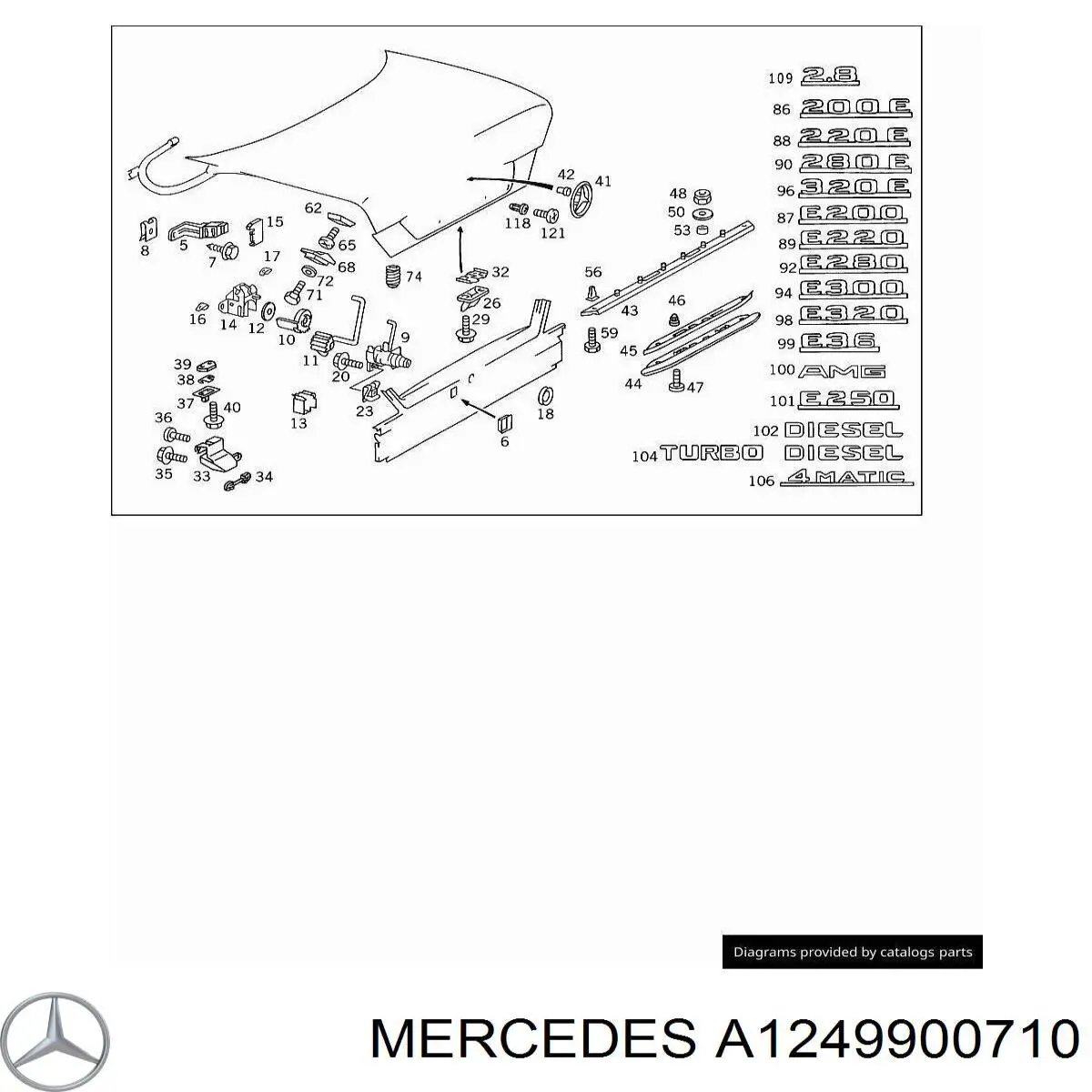  Mercedes A1249900410 цена, от  USD
