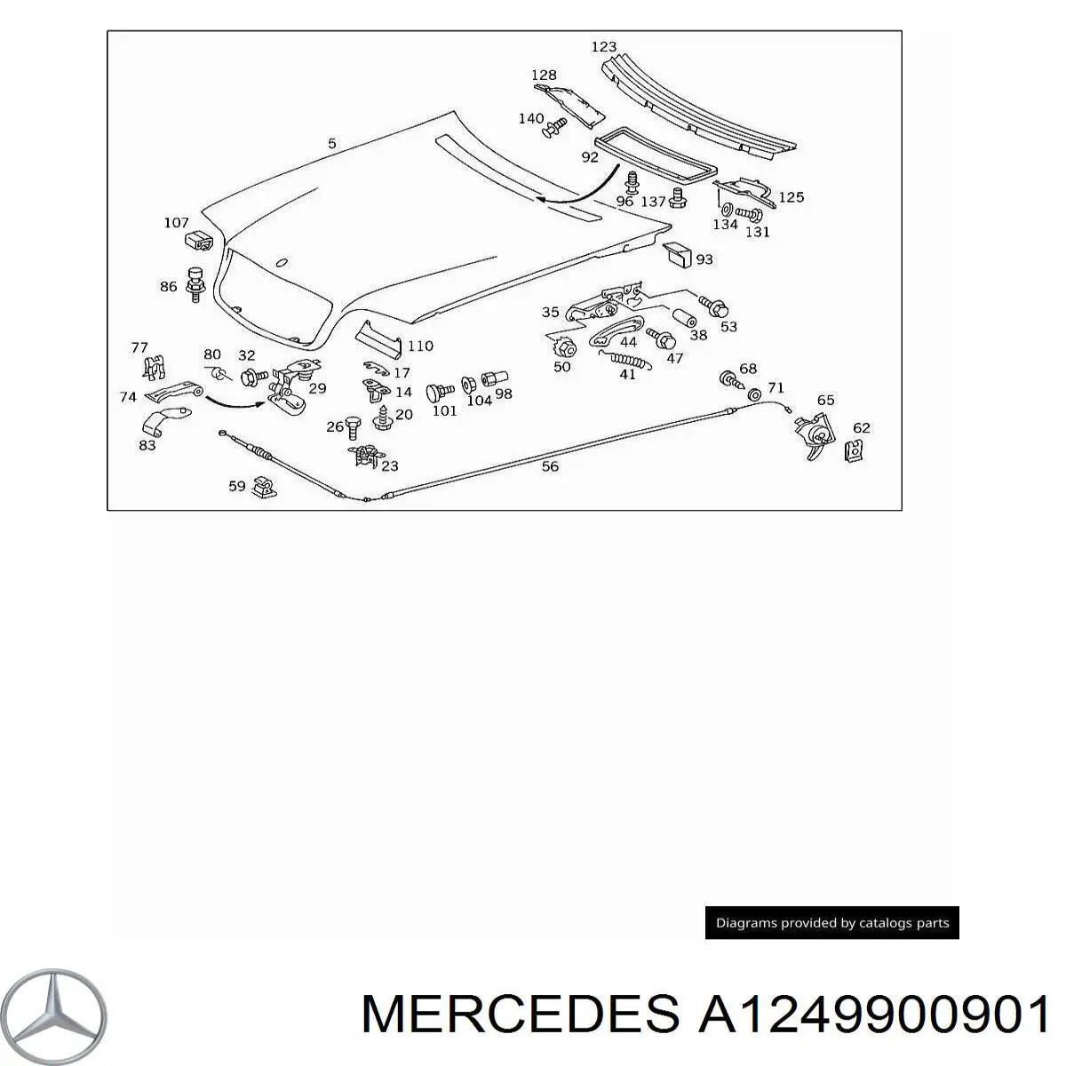  Mercedes A1249900901 цена, от 6.64 USD