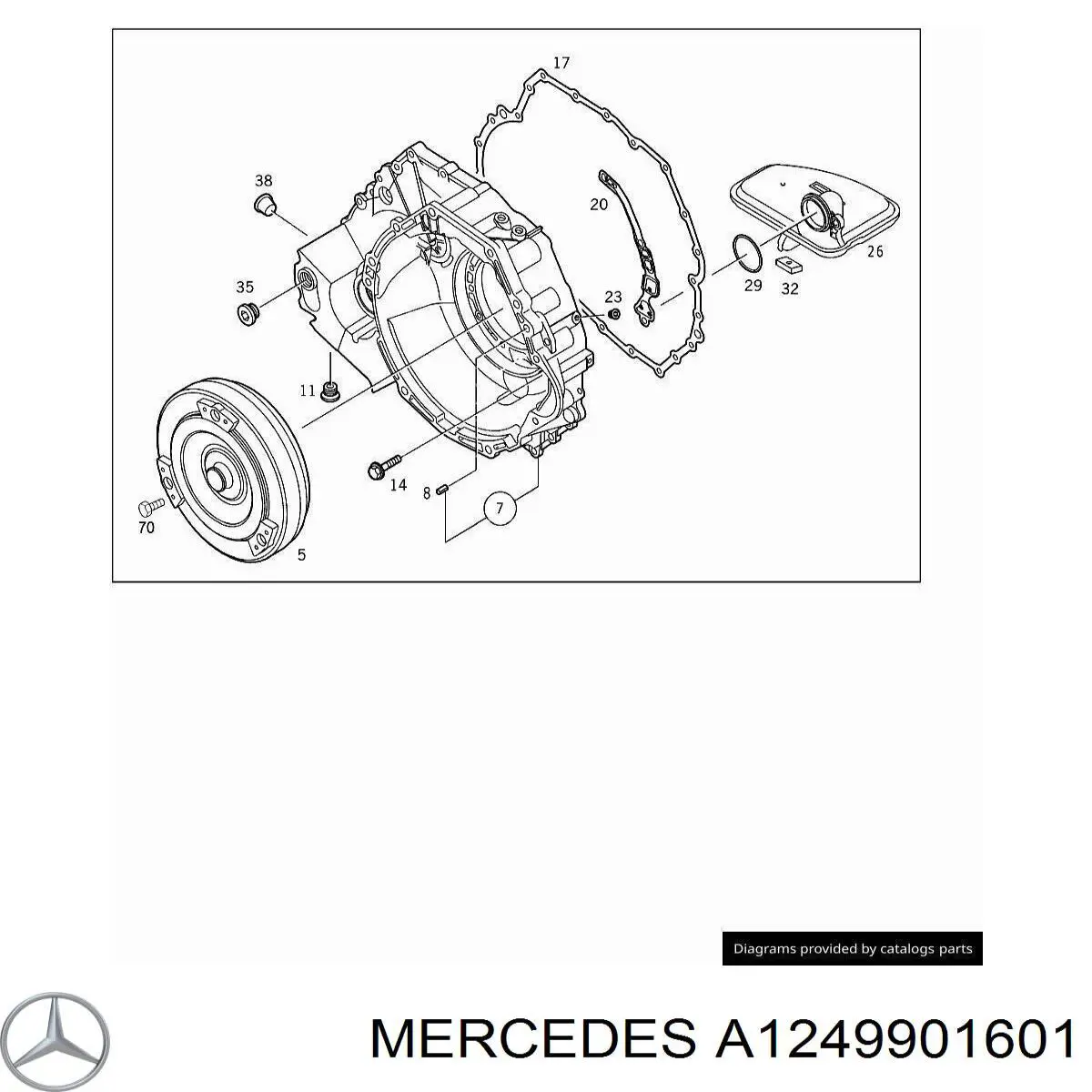  Mercedes A1249901601 цена, от 35.11 USD