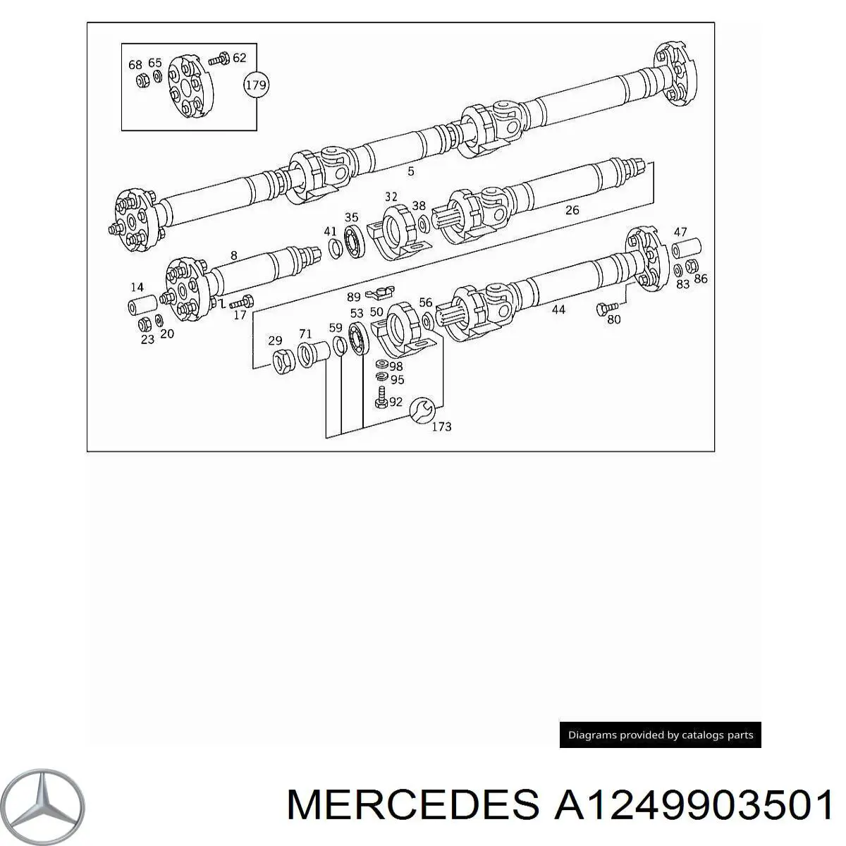  Mercedes A1249903501 цена, от 3.17 USD