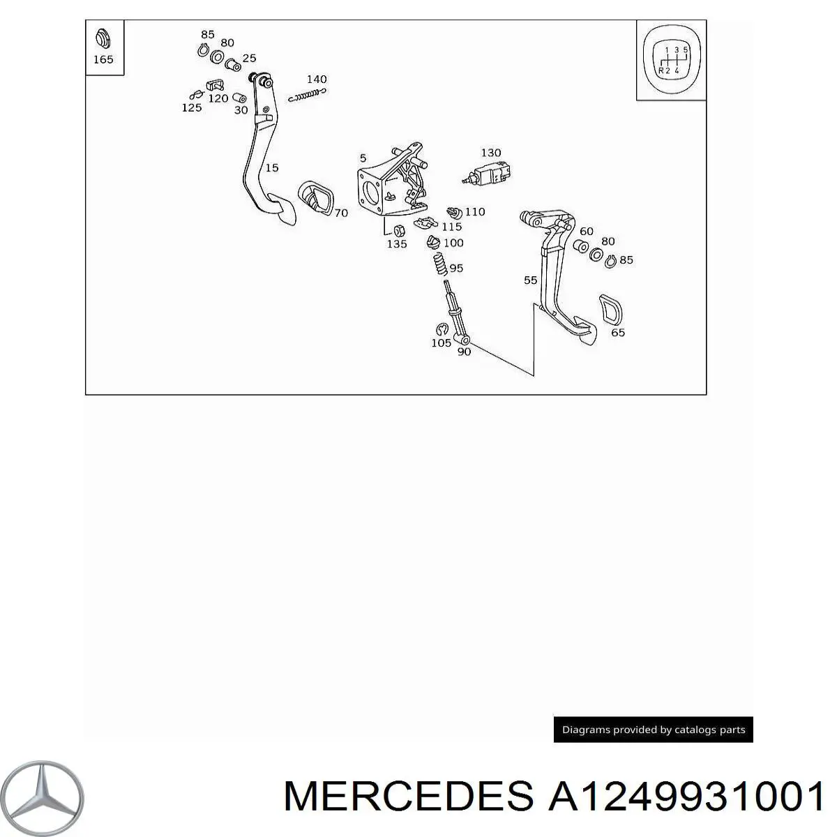  Mercedes A1249931001 цена, от 8.26 USD