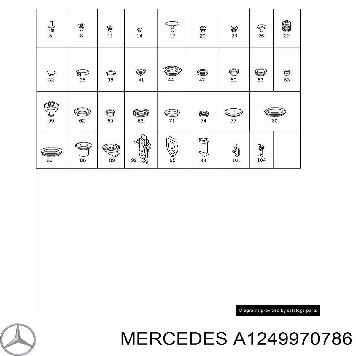  Mercedes A1249970786 цена, от 5.65 USD