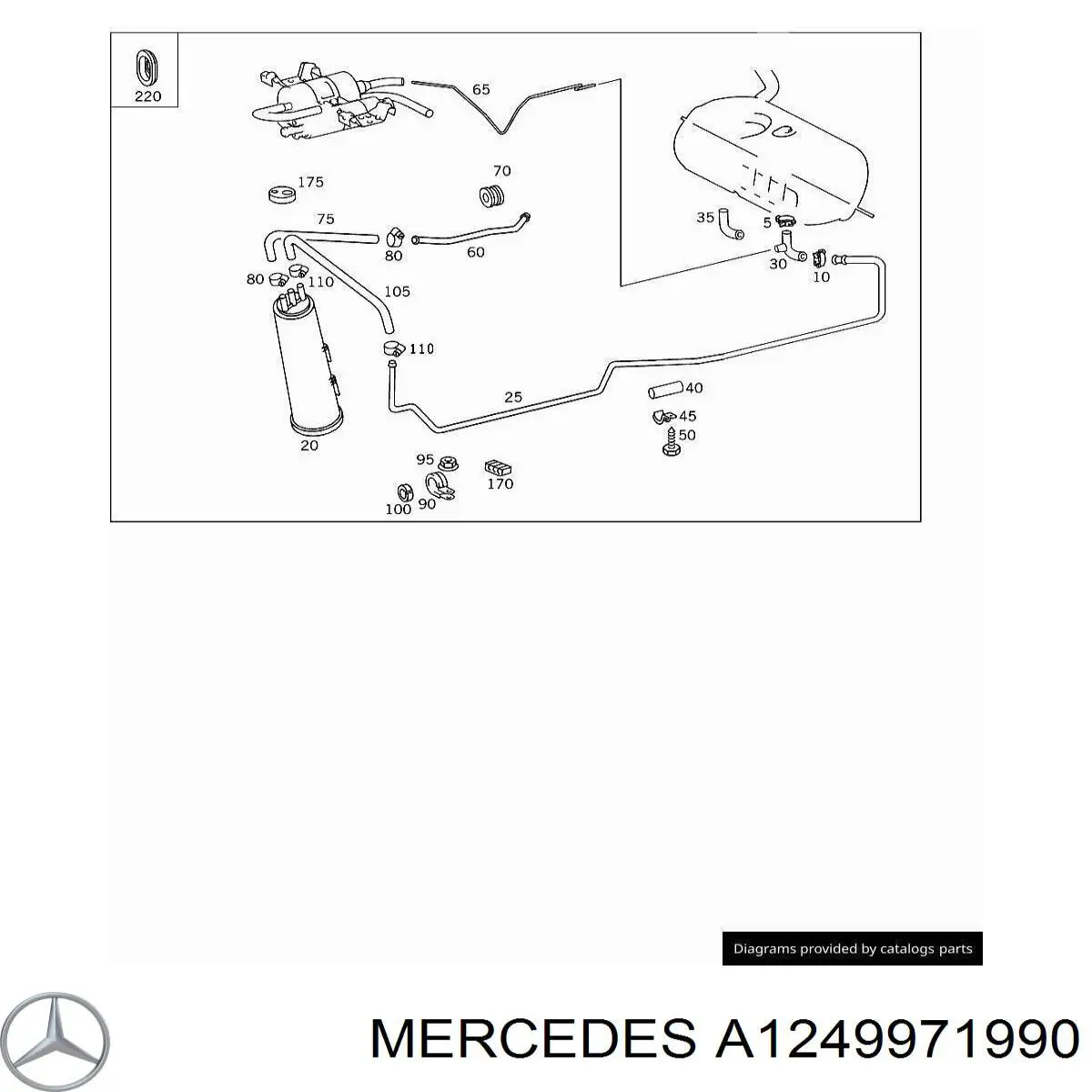 Mercedes A1249971990 цена, от 1.53 USD